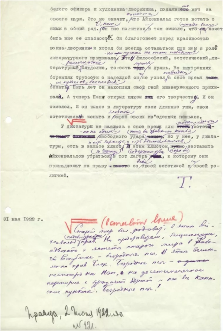 Л.Д. Троцкий Статья «Диктатура, где твой хлыст?» 